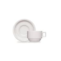 Conjunto 15 Xicaras Cha Com Pires Porcelana Barhotel Germer - 1