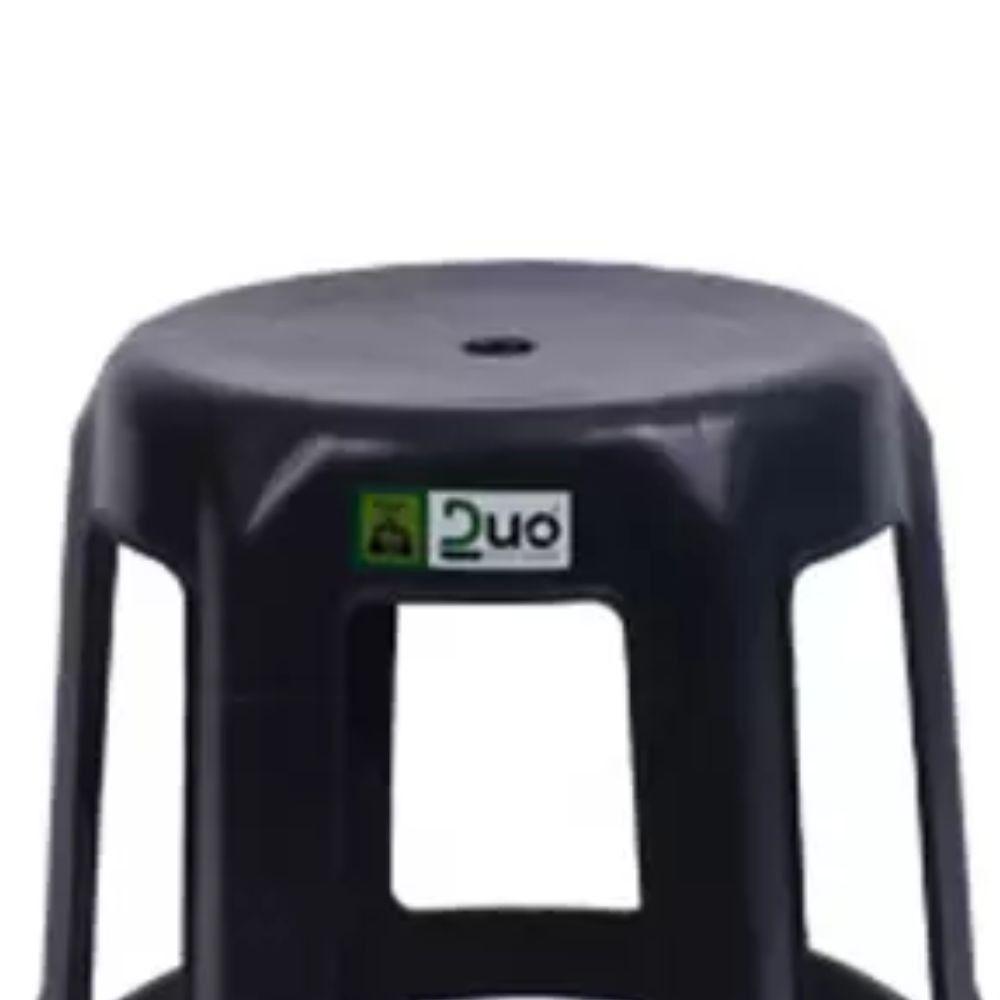 Banqueta De Plástico Sarah Duo Preto - 2