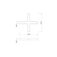 Espaçador Cruzeta Plástico Tramontina 4 Mm (saco Com 100 Un.) - 5