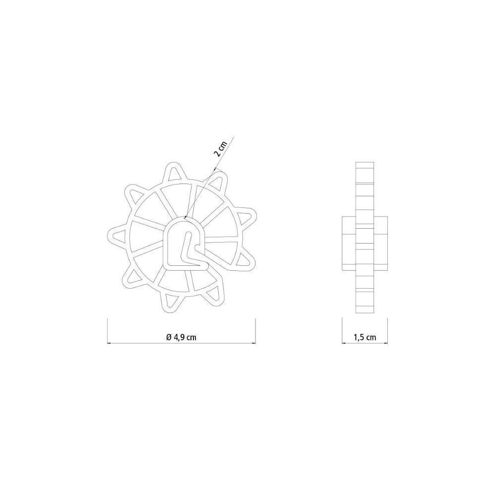 Espaçador Plástico Circular Tramontina 20 Mm Para Ferragens (saco Com 100 Un.) - 2