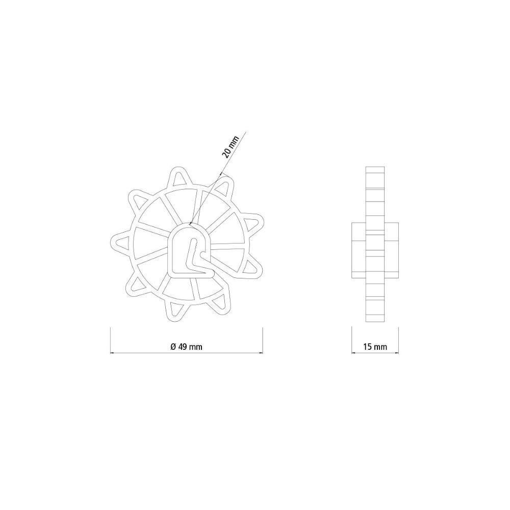 Espaçador Plástico Circular Tramontina 20 Mm Para Ferragens (saco Com 100 Un.) - 6
