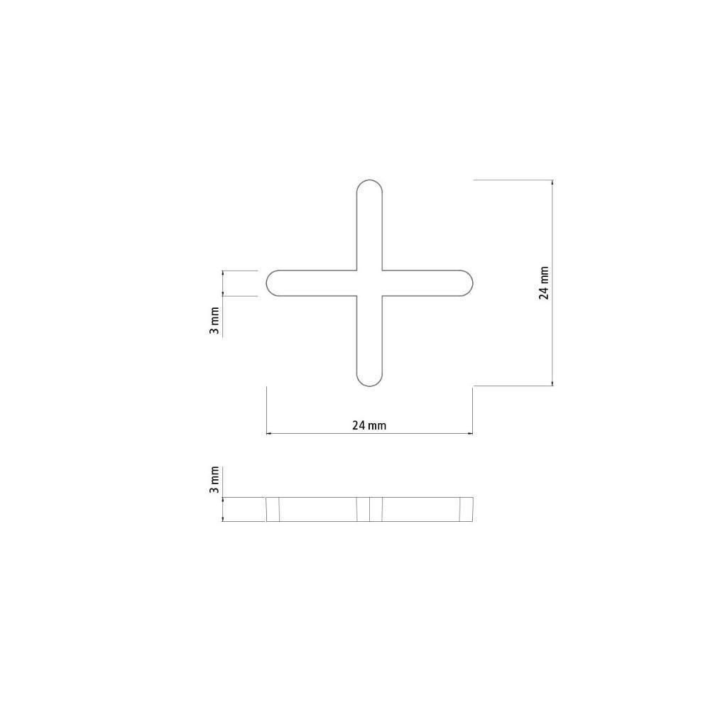 Espaçador Cruzeta Plástico Tramontina 3 Mm (saco Com 100 Un.) - 4