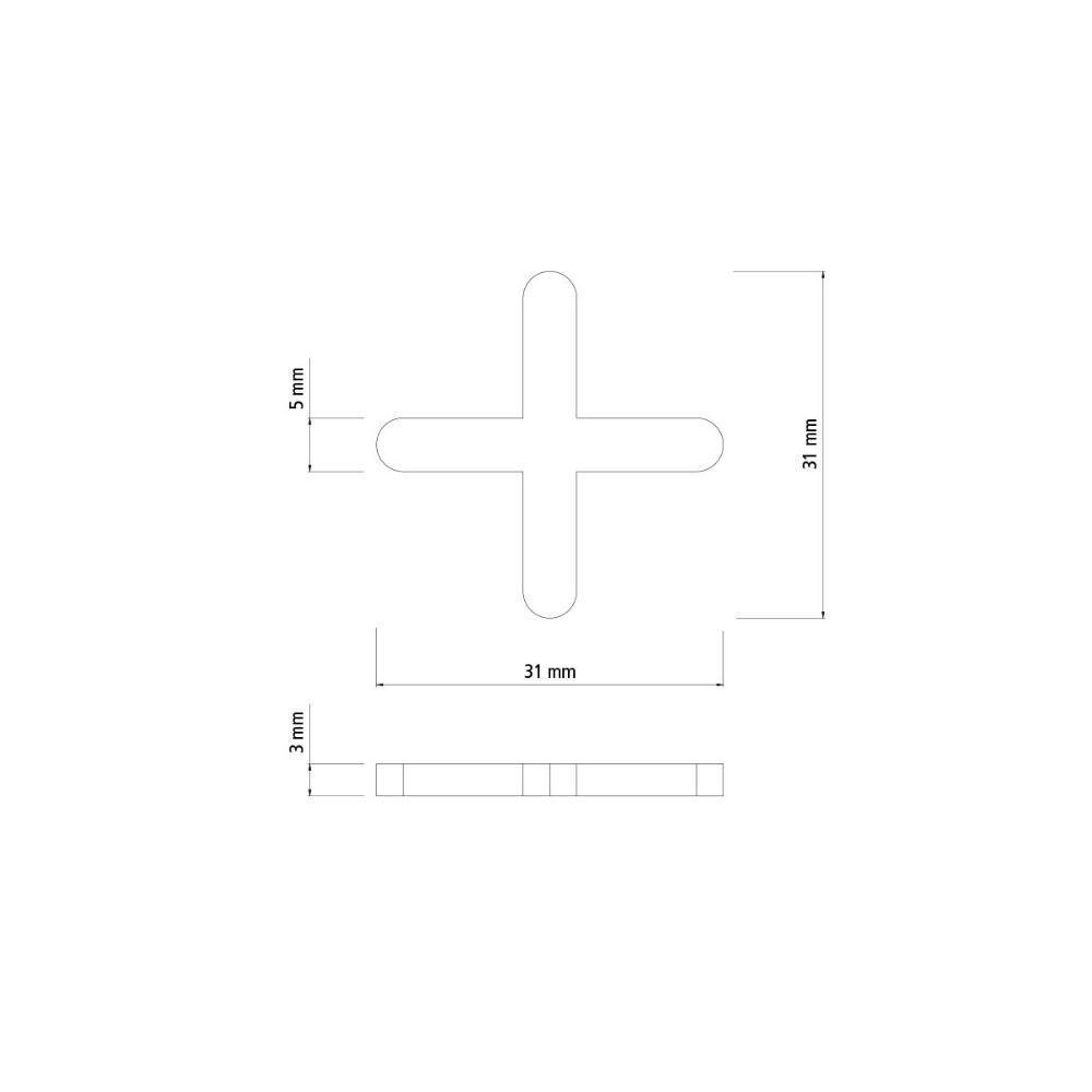 Espaçador Cruzeta Plástico Tramontina 5 Mm (saco Com 100 Un.) - 4