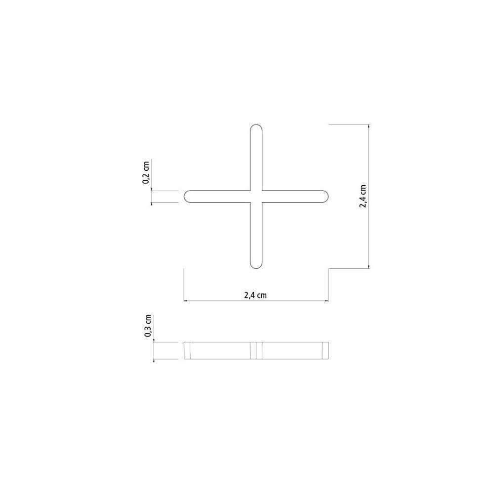 Espaçador Cruzeta Plástico Tramontina 2 Mm (saco Com 100 Un.) - 5