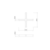 Espaçador Cruzeta Plástico Tramontina 2 Mm (saco Com 100 Un.) - 5
