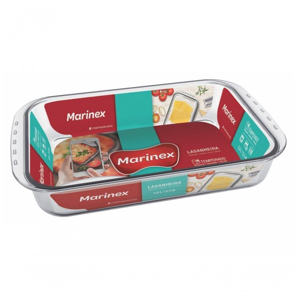 Assadeira Retangular Funda Grande - 5,3 L Lasanheira Marinex - 2