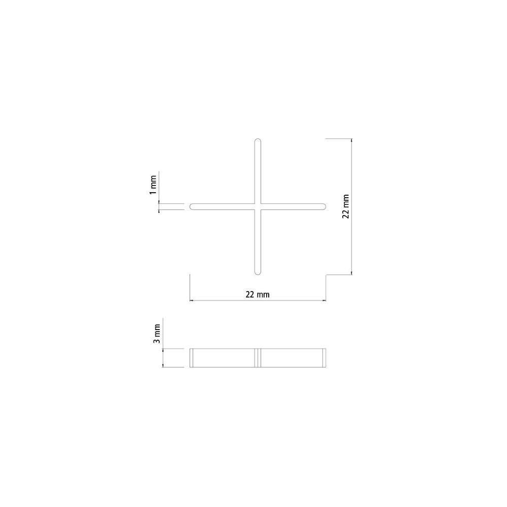 Espaçador Cruzeta Plástico Tramontina 1 Mm (saco Com 100 Un.) - 3