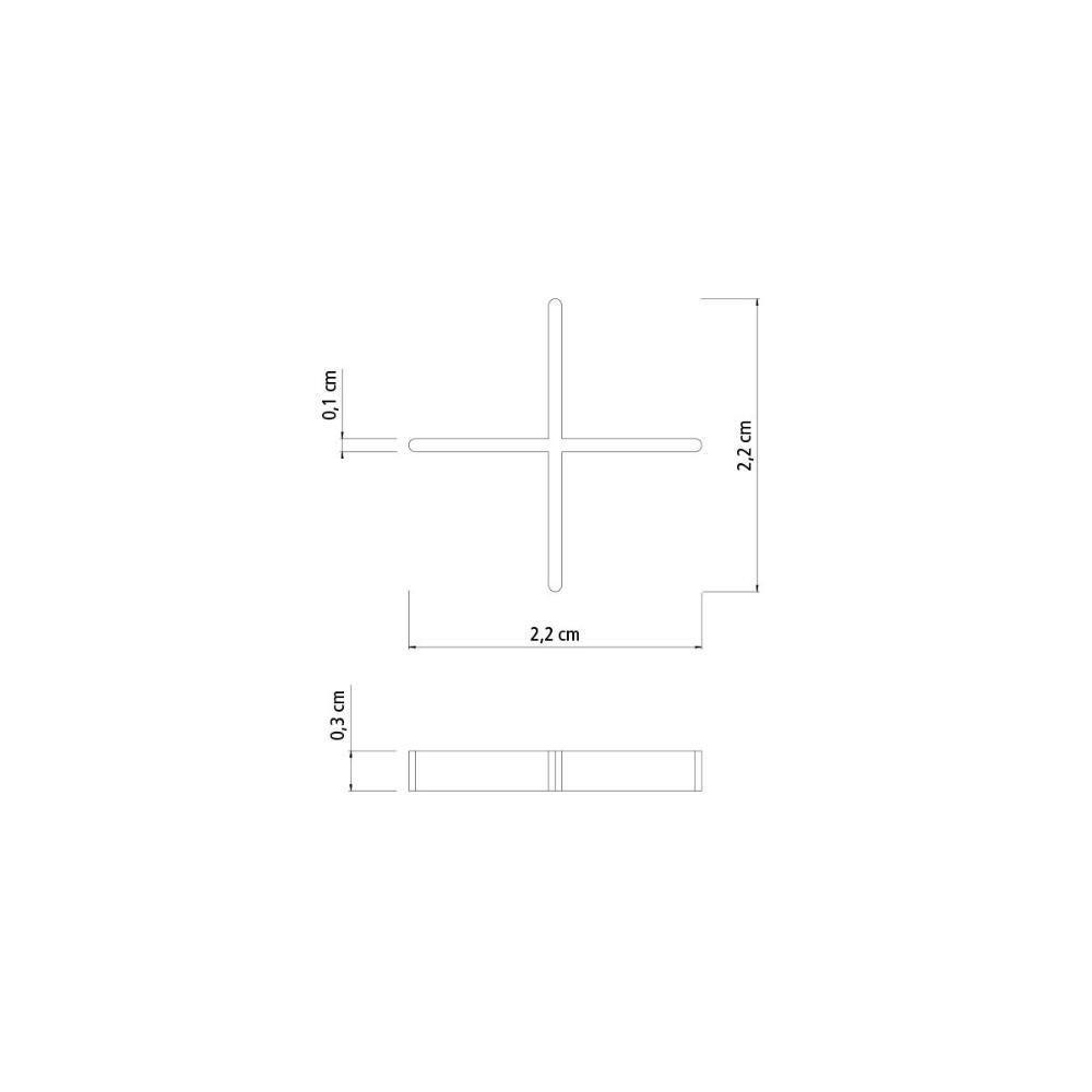Espaçador Cruzeta Plástico Tramontina 1 Mm (saco Com 100 Un.) - 4