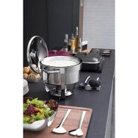 Rechaud Tramontina Redondo Em Aço Inox Banho Maria Com Suporte Para Tampa E Fogareiro 7 L - 8