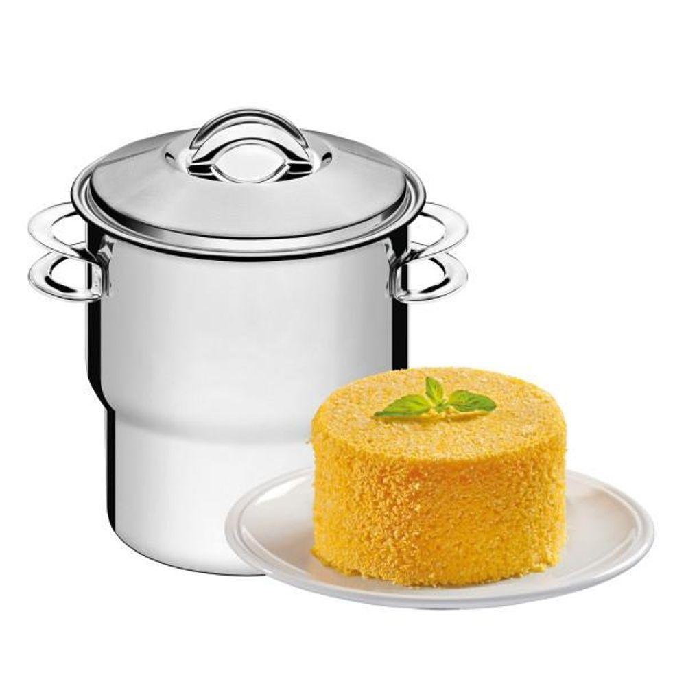 Cuscuzeira Tramontina Solar Em Aço Inox Com Tampa E Alças 14 Cm 2,2 L - 5