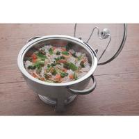 Rechaud Tramontina Redondo Em Aço Inox Banho Maria Com Suporte Para Tampa E Fogareiro 4,3 L - 7