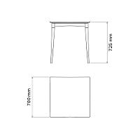 Mesa Tramontina Diana Preto Com Pernas De Madeira Eucalipto - 2