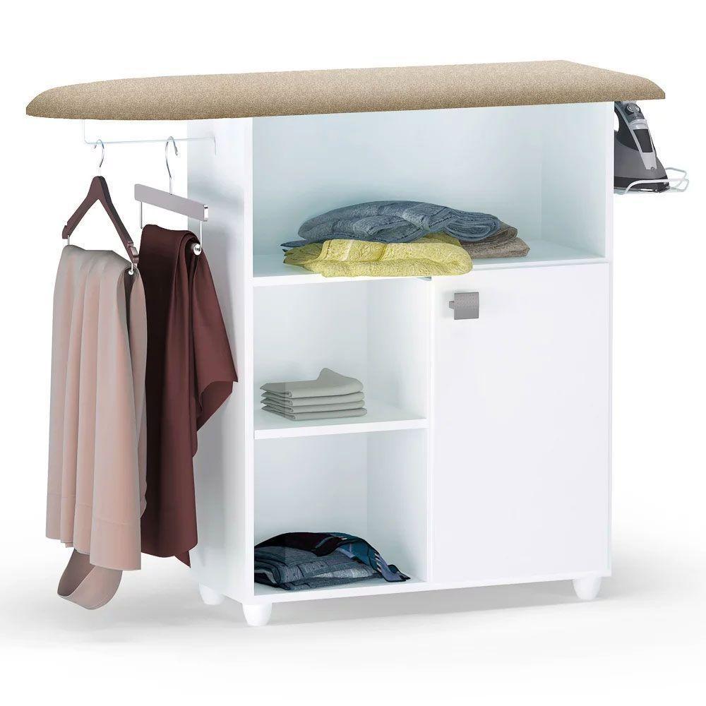 Tábua De Passar Roupa Com Balcão Vitória Branco 107 Cm - Pallazio - 1
