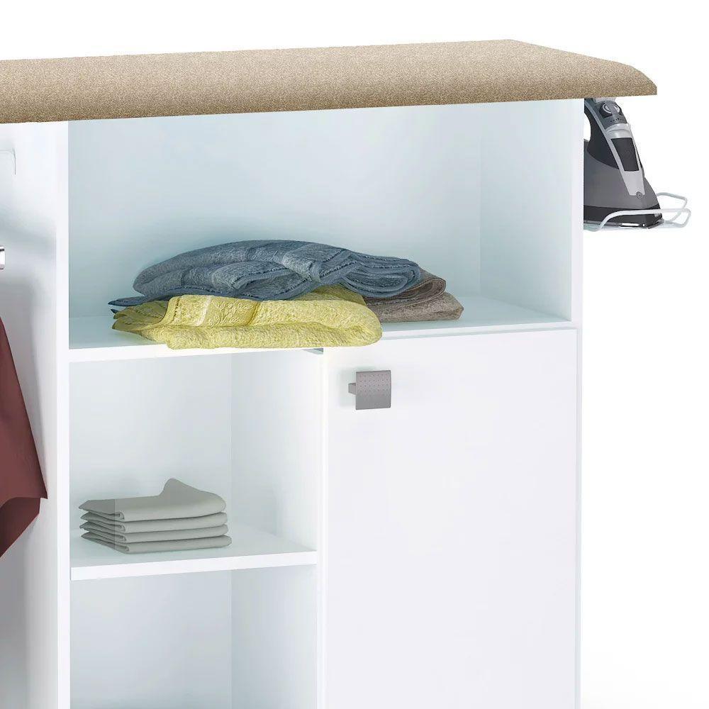 Tábua De Passar Roupa Com Balcão Vitória Branco 107 Cm - Pallazio - 5