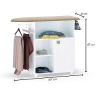 Tábua De Passar Roupa Com Balcão Vitória Branco 107 Cm - Pallazio