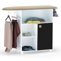 Tábua De Passar Roupa Com Balcão Vitória Branco-preto 107 Cm - Pallazio - 1