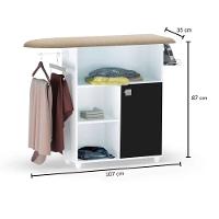 Tábua De Passar Roupa Com Balcão Vitória Branco-preto 107 Cm - Pallazio - 4