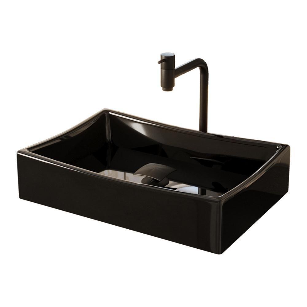 Kit Cuba Dalla Preta Com Torneira Inox E Valvula Click Black - 1