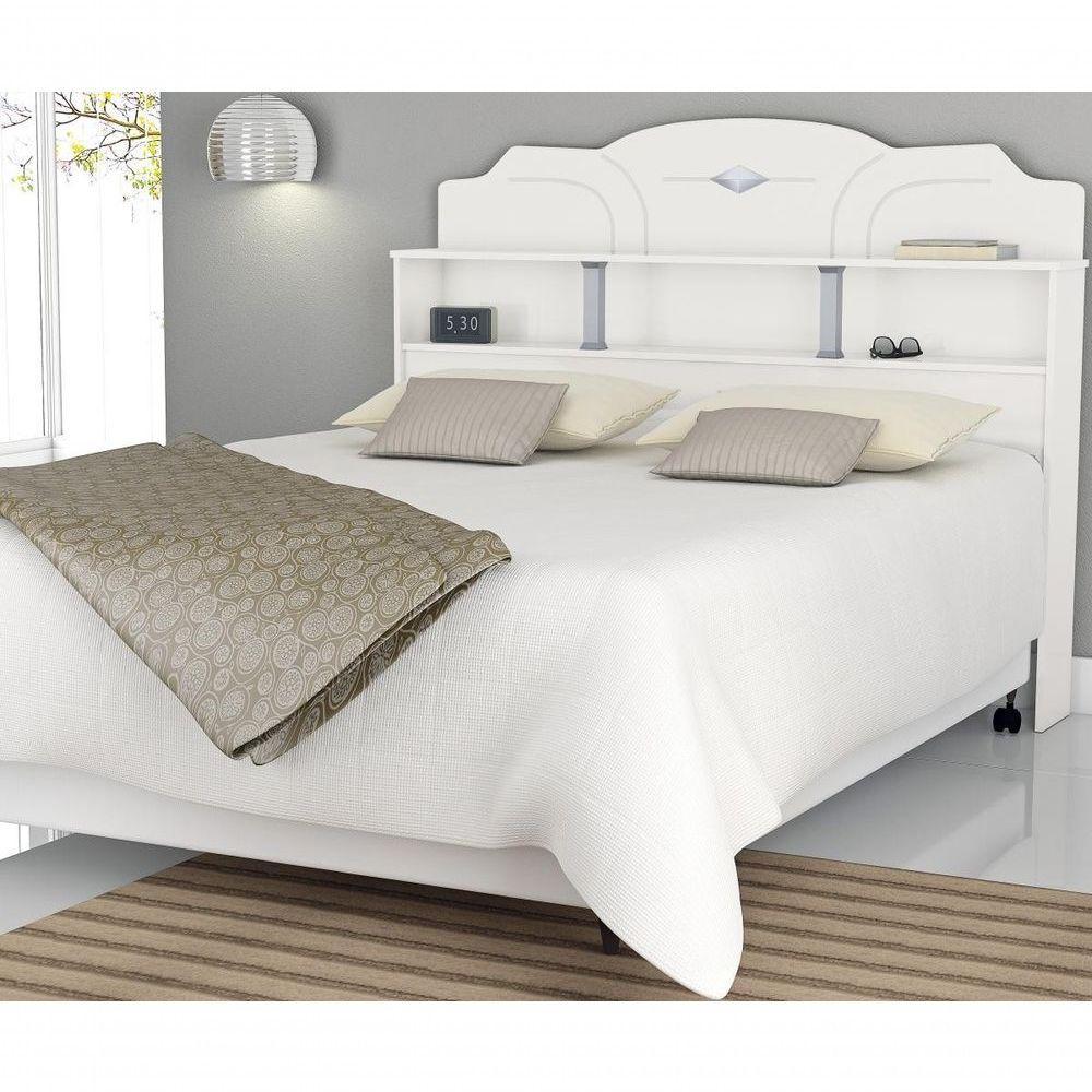 Cabeceira Box Casal Estrela 1,60 Branco - Vitamov 0410510 - 1