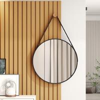 Espelho Decorativo Castanheira De 50 Cm Com Alça Preto Preto - 2