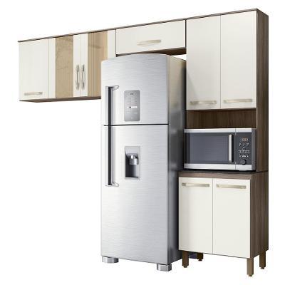 Armario De Cozinha Fit Com 8 Portas 261 Cm Carvalho Nature-off White Carvalho Nature-off White