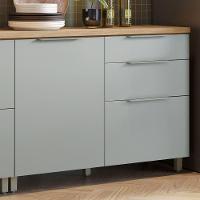 Balcão 1 Porta 3 Gavetas 120cm 100% Mdf Marquesa Nature-verde. - 7