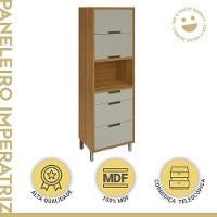 Paneleiro 2 Portas 3 Gavetas Imperatriz Nesher Móveis Freijó-off White. - 6