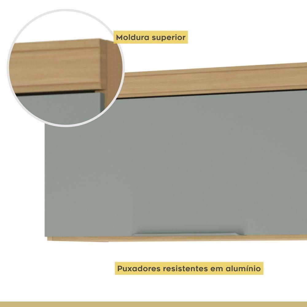 Armário 1 Porta Basculante Marquesa 80cm 100% Mdf Nature-verde. - 5