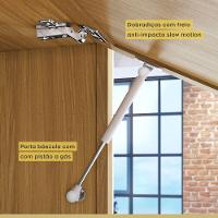 Armário 1 Porta Basculante Marquesa 80cm 100% Mdf Nature-verde.