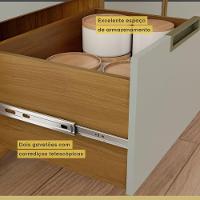 Paneleiro Torre Quente 1 Porta 3 Gavetas Imperatriz Nesher Móveis Freijó-off White. - 5