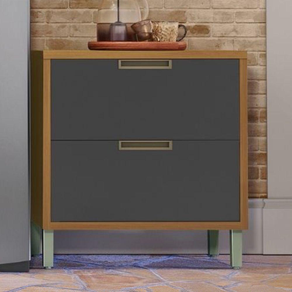 Balcão Para Cozinha 1 Porta 1 Gaveta Imperatriz Nesher Móveis Freijó-grafite. - 3