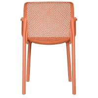 Kit 4 Cadeiras Com Braços Empilhavel Inmetro Sardenha Vega Fratini Polipropileno Terracota - 2