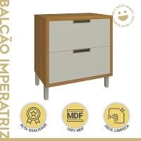 Balcão Para Cozinha 1 Porta 1 Gaveta Imperatriz Nesher Móveis Freijó-off White. - 6