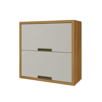 Armário Aéreo 2 Portas Basculantes Imperatriz Nesher Móveis Freijó-off White.