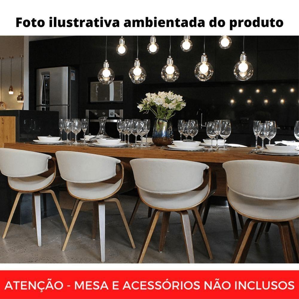 Cadeira Com Braços Giratória Nicole Rivatti Linho Creme Estrutura Em Madeira Multilaminada - 2