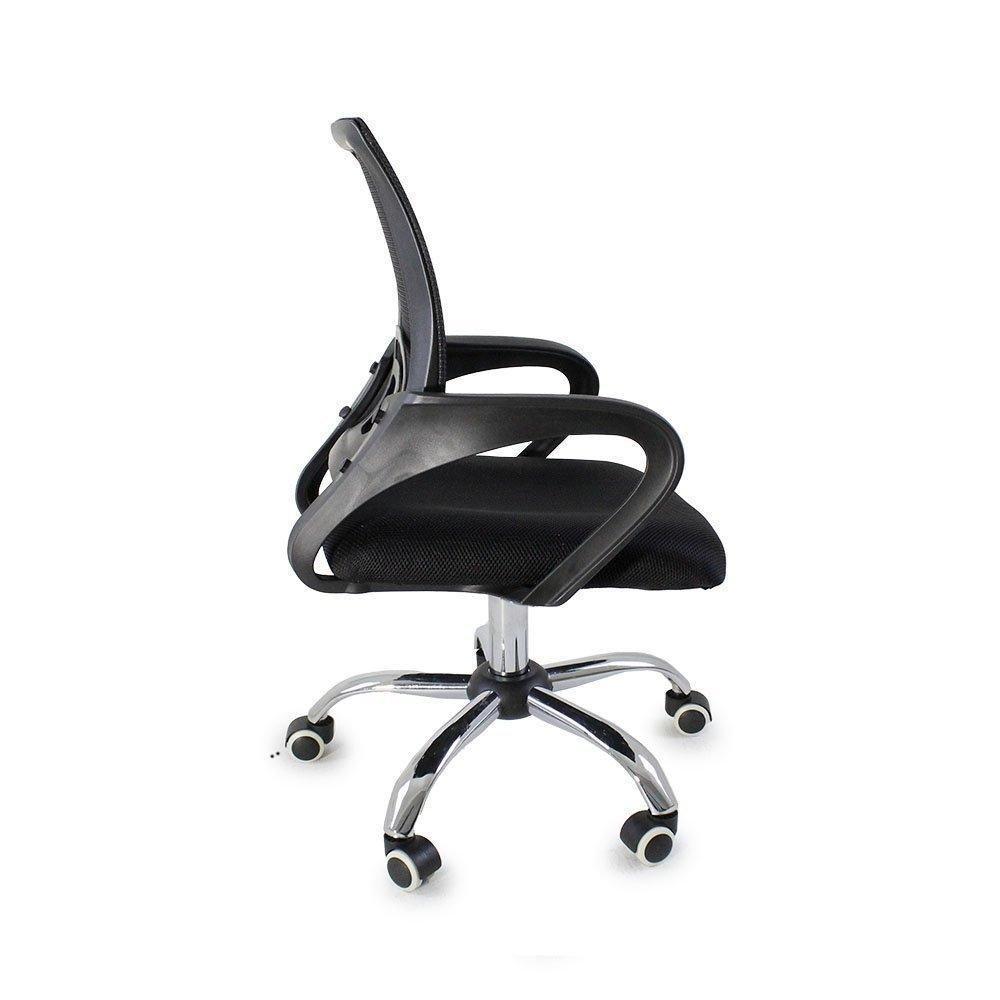 Kit 6 Cadeiras De Escritório Begonia Tela Mesh Ergonômica - Preto - 8