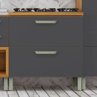 Balcão 1 Porta 1 Gaveta 80cm Em Mdf Princesa Nesher Freijó-grafite - 6