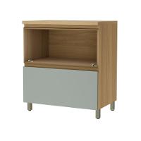 Balcão 1 Porta Basculante 1 Gaveta 80cm 100% Mdf Rainha Nature-verde - 5