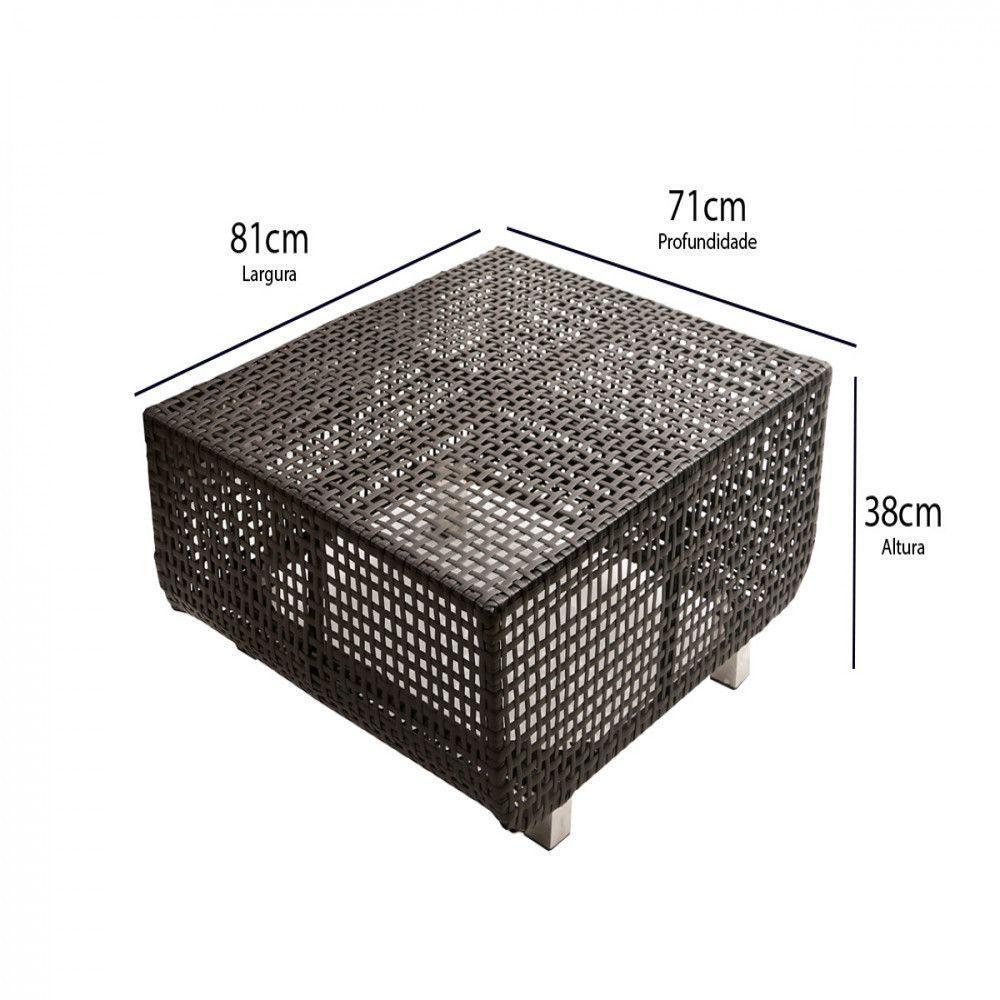 Jogo De Sofá E Poltronas Malibu Com Mesa Em Alumínio Pedra Ferro - 5