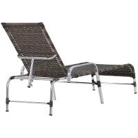 Espreguiçadeira Catar E Mesa Piscina Alumínio Trama Original Argila - 7