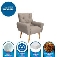 Poltrona Decorativa Para Denver Veludo Matrix - Cappuccino Cappuccino - 2