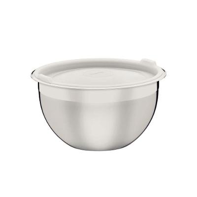 Recipiente Tramontina Cucina Em Aço Inox Com Tampa Plástica Preparar E Servir 24 Cm 5,2 L Tramontina