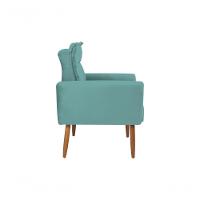 Poltrona Decorativa Para Dakota Veludo Matrix - Verde Agua Verde Agua - 6