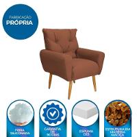 Poltrona Decorativa Para Denver Veludo Matrix - Cobre Cobre - 2