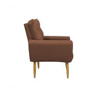 Poltrona Decorativa Para Denver Veludo Matrix - Cobre Cobre - 3