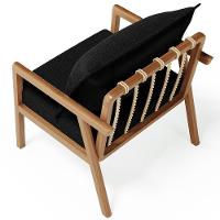 Kit 02 Poltronas Decorativa Para Sala De Estar Alícia B04 Bouclê Preto - 6