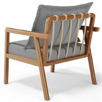 Kit 02 Poltronas Decorativa Para Sala De Estar Alícia B04 Bouclê Cinza - 2