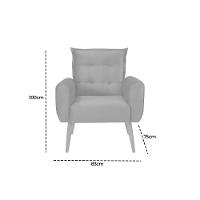 Poltrona Decorativa Para Dakota Veludo Matrix - Marrom Marrom