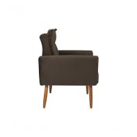 Poltrona Decorativa Para Dakota Veludo Matrix - Marrom Marrom - 6