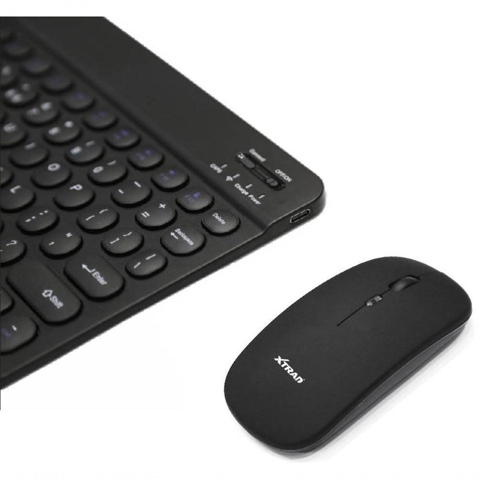 Kit Teclado E Mouse Bluetooth 5.2 Utra Fino  Com Pc, Ipad E Android Preto - 2